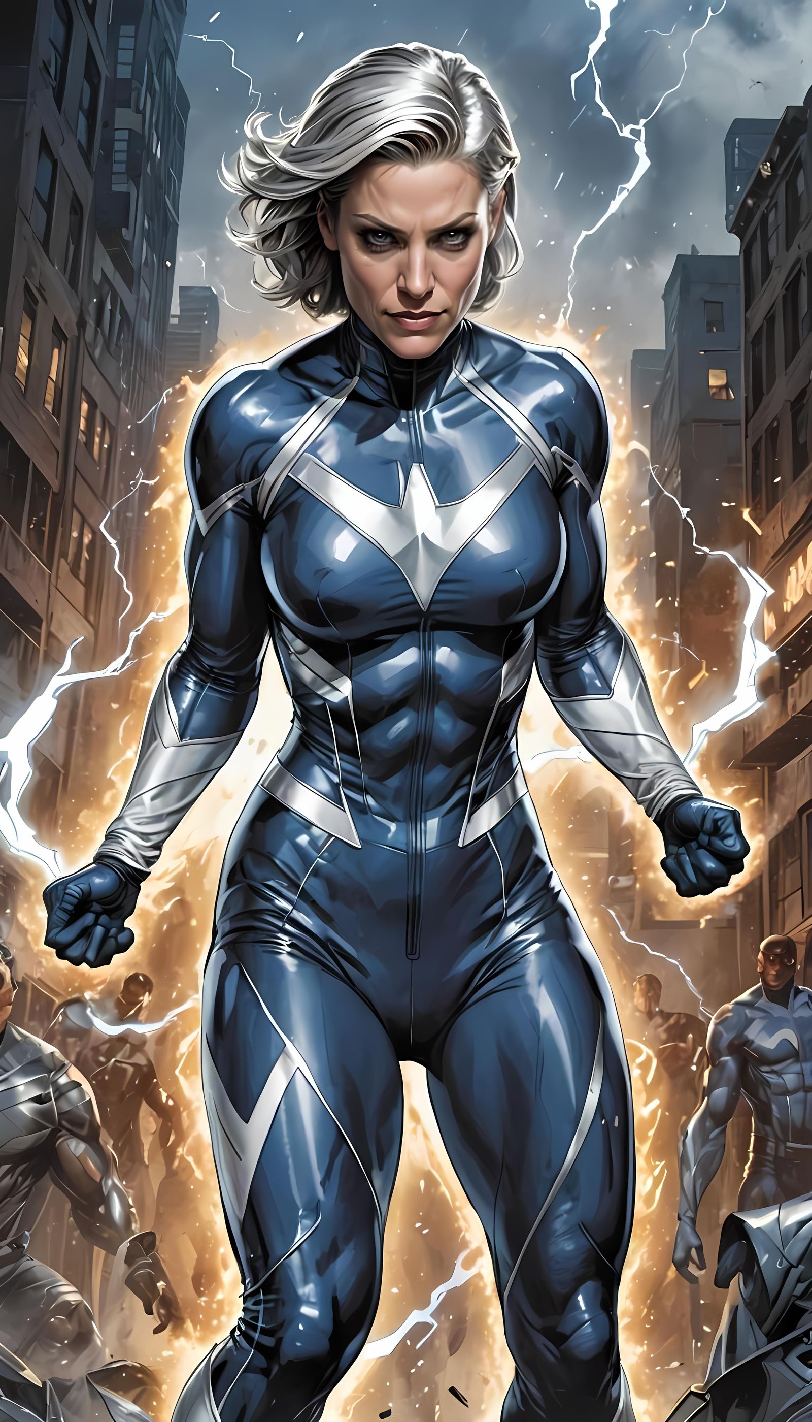 Speedster with Lightning Suit, Comic Book Art