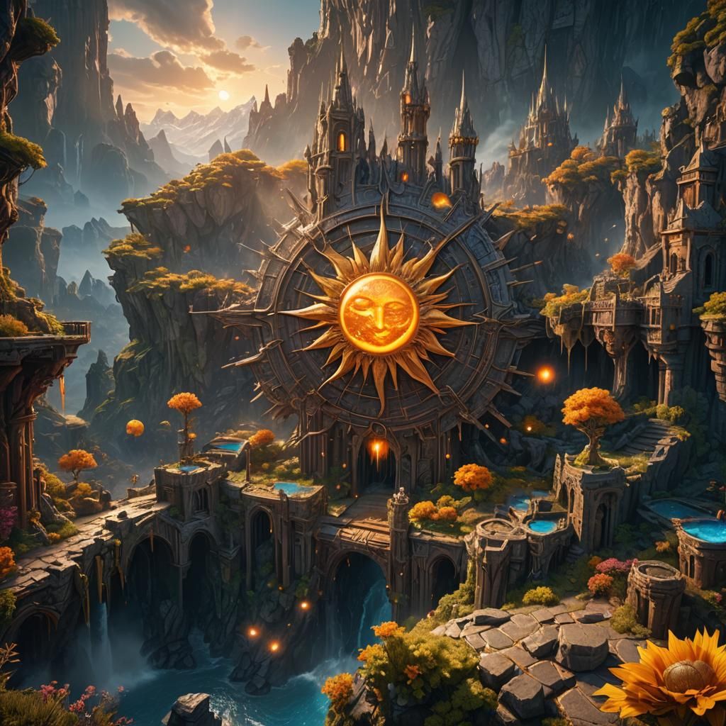 Detailed Matte Painting of the Sun