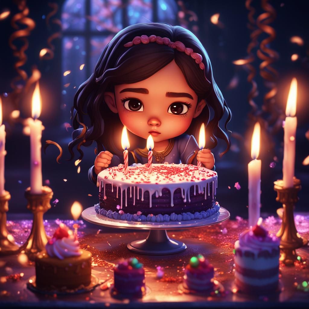 "So I'll blow out the candles 'Happy Birthday to me'"