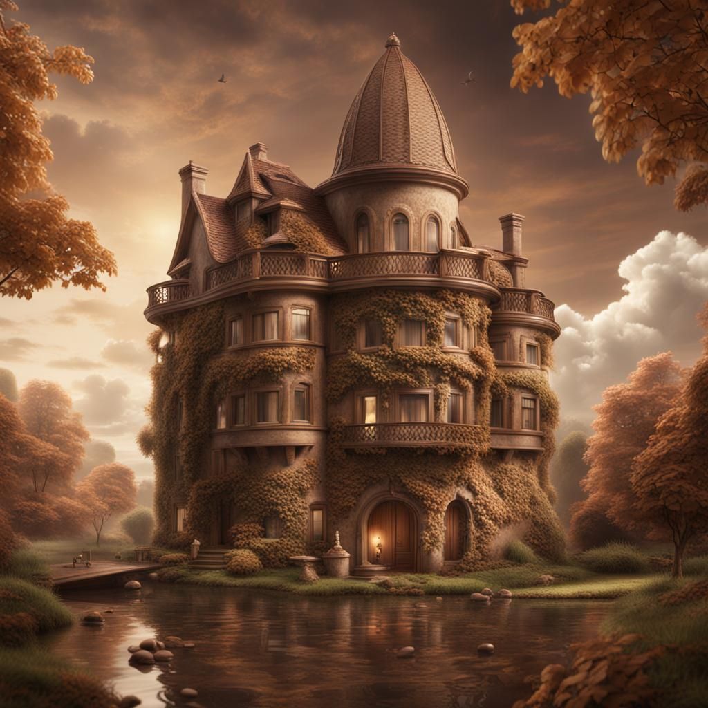 Detailed Matte Painting of Chocolate Hazelnut