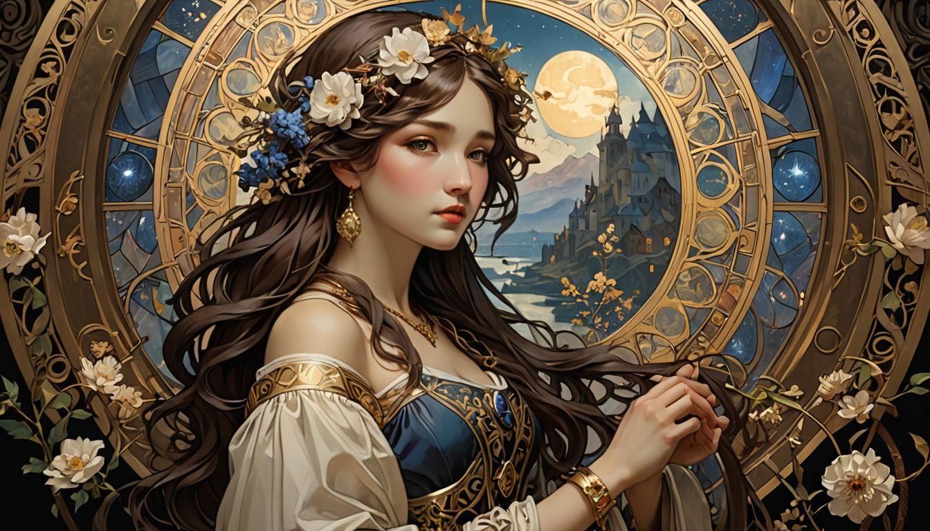 Art Nouveau Figure Inspired by Classical Masters