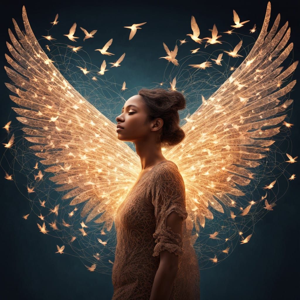 Angel of Knowledge in Whimsical Art