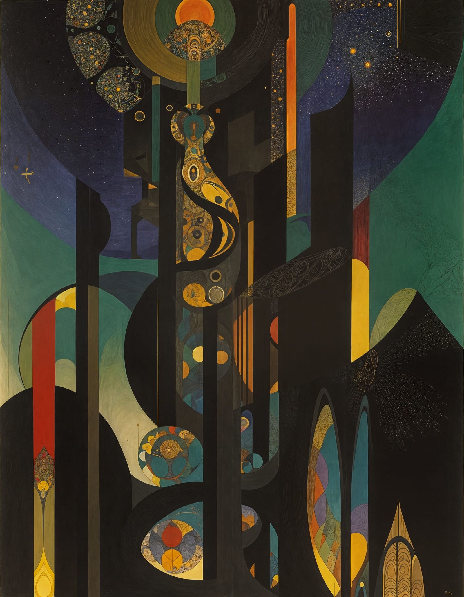 Intricate Masterpiece with Parallax Effect