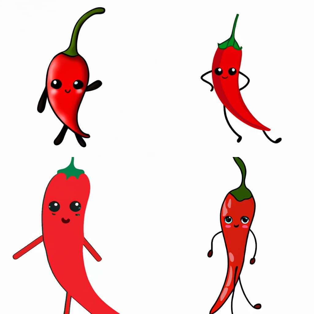 Kawaii Chili Pepper Character Illustration