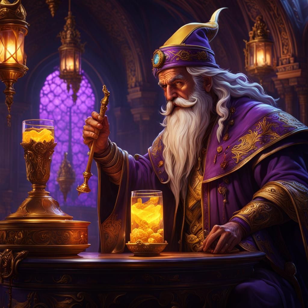 Wizards Sipping Lean: Dark Fantasy Concept Art