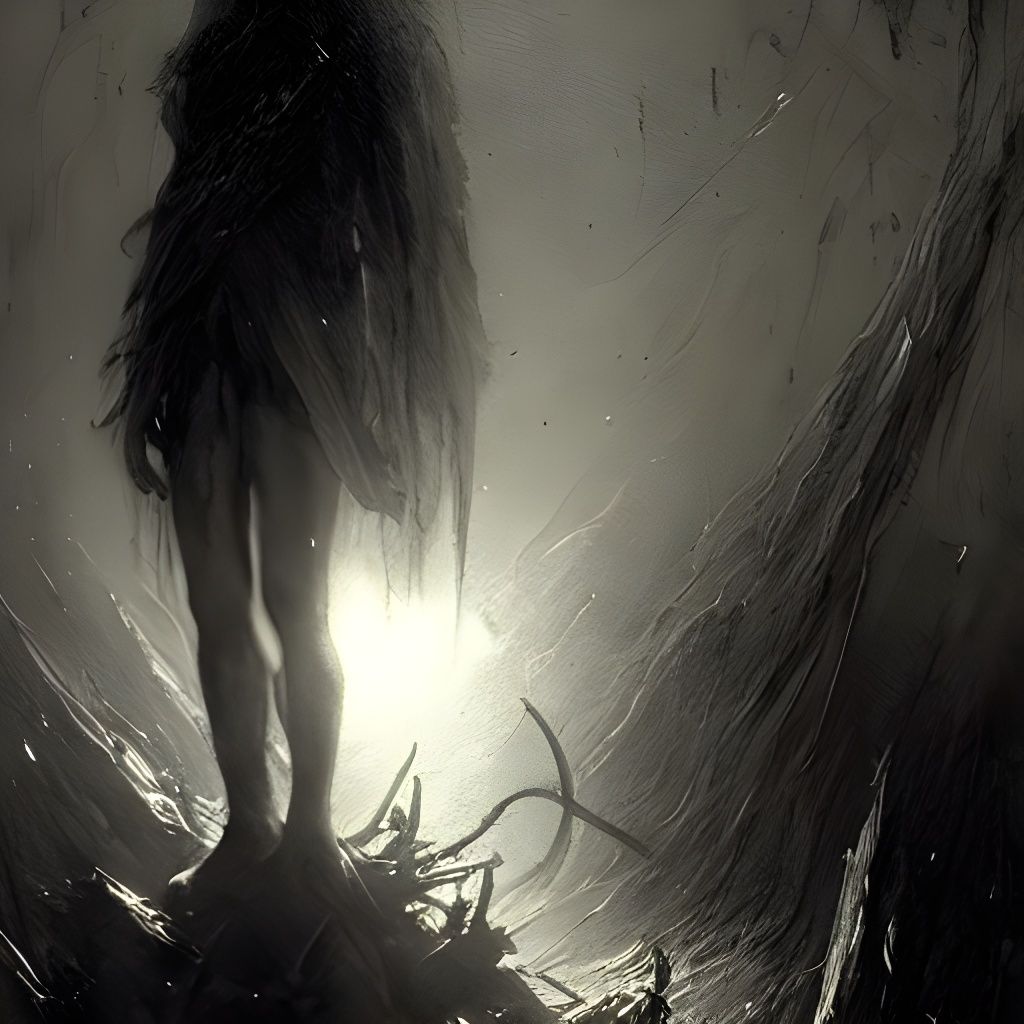 Terrifying Evil Spirit in Dark Fantasy Style