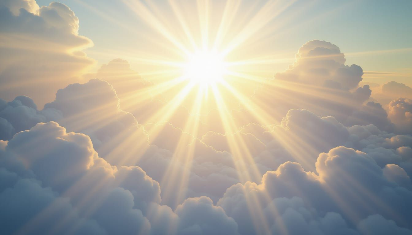 Fantasy Book Cover with Heavenly Light Rays