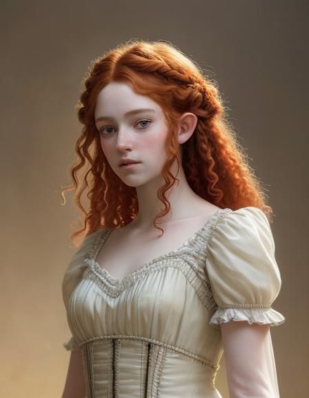 Voluptuous Elf Portrait in Hyper-Realistic Style