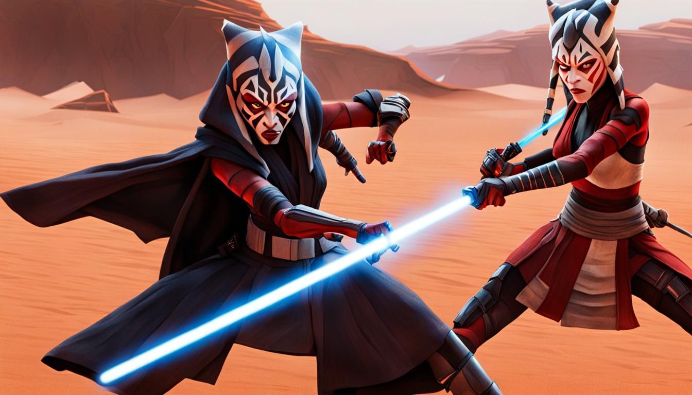 Ahsoka Tano and Darth Maul Lightsaber Battle