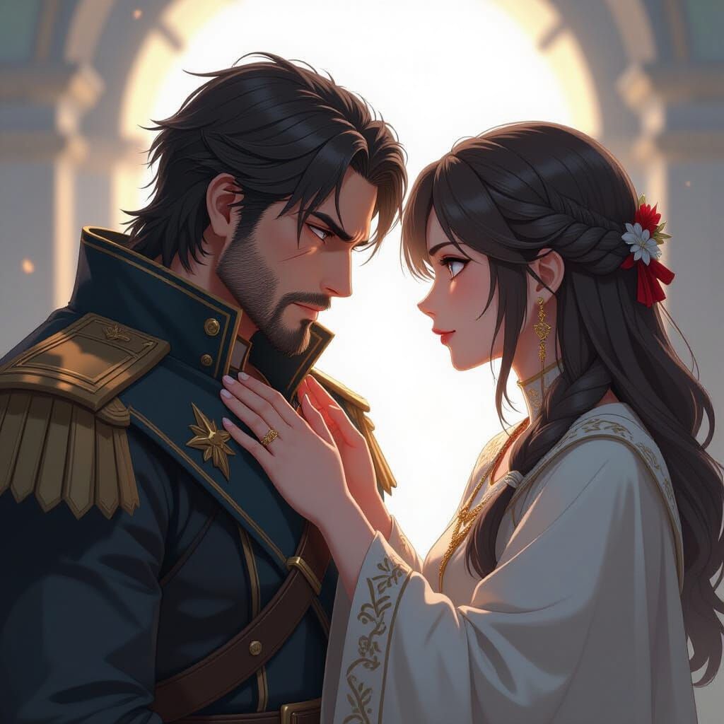 Healer Calms Battle-Scarred Commander After Conflict