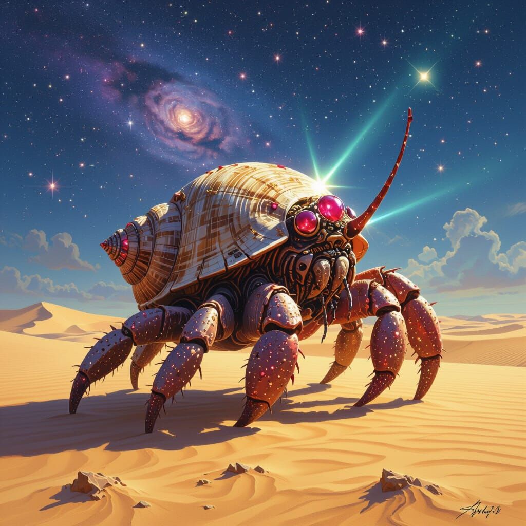 Colossal Ruby Hermit Crab Desert Journey