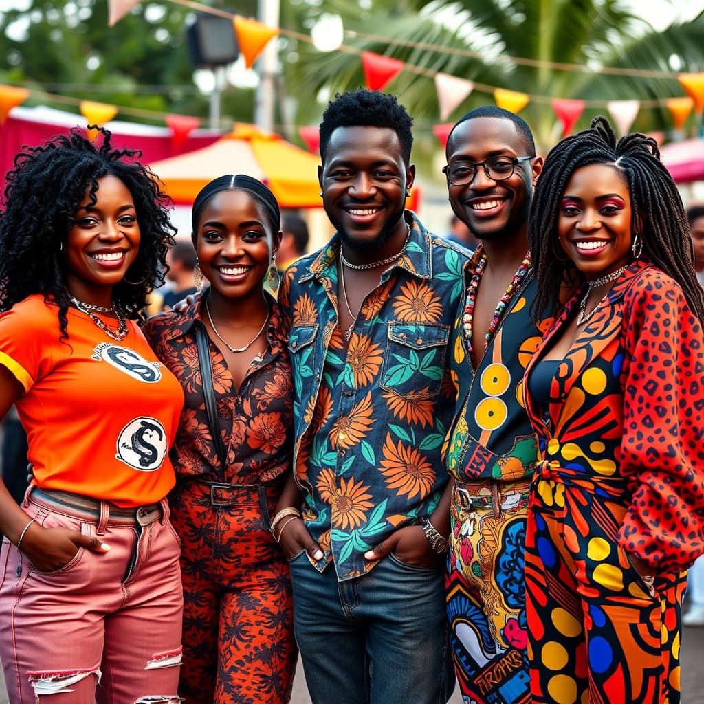 Vibrant LGBTQ+ Couples at Summer Party