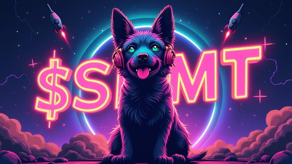 Cyberpunk Solana Dog Mascot Blasts Off in High-Energy Crypto...