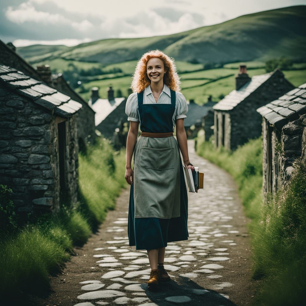 Ireland Village Scene in Cinematic Style