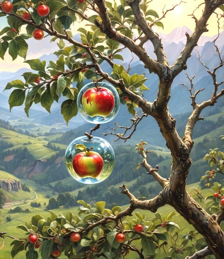 Glass apple tree