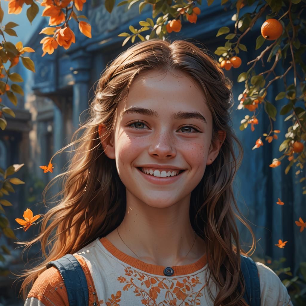 Teenage Girl Portrait with Natural Beauty