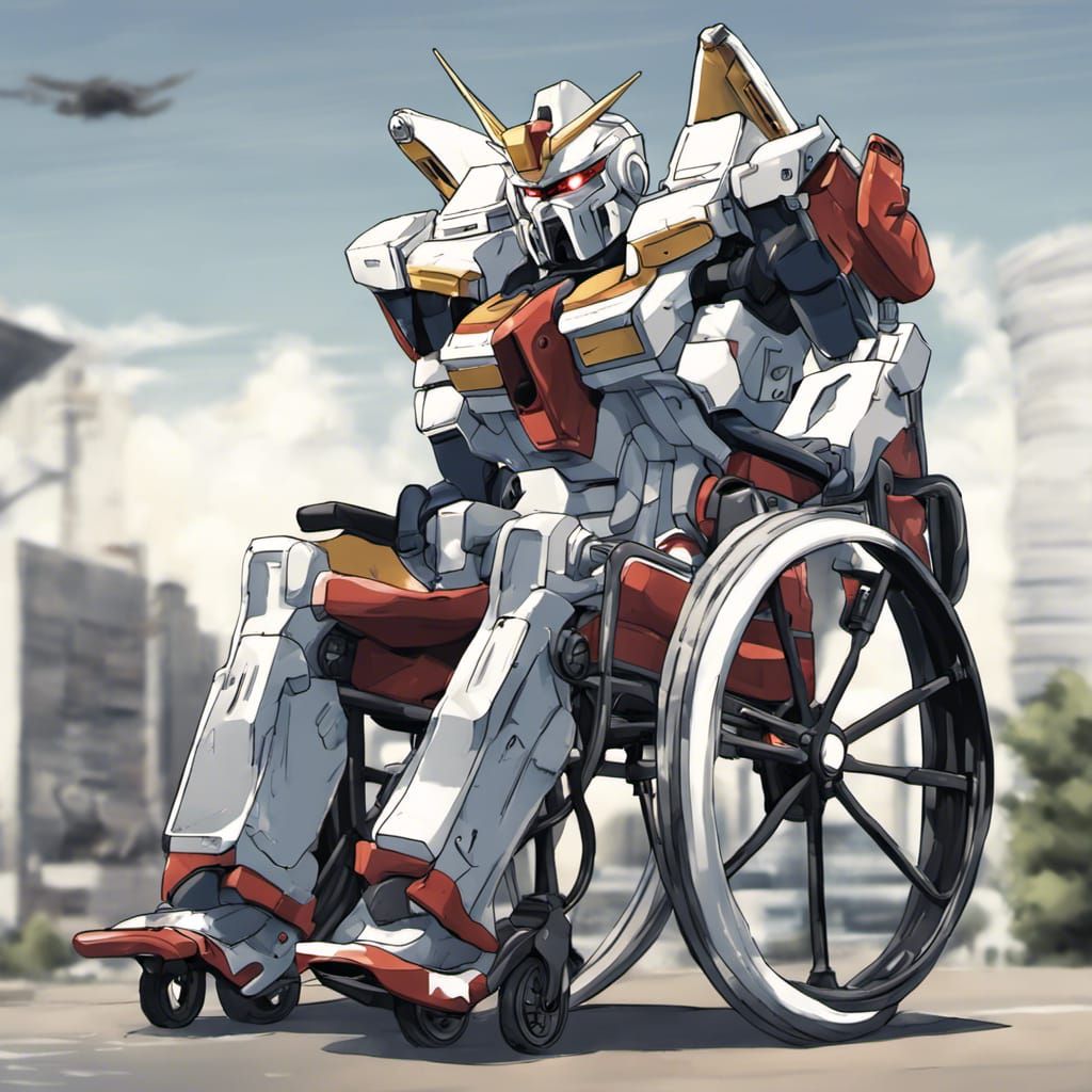 Anime-Style Wheelchair Gundam