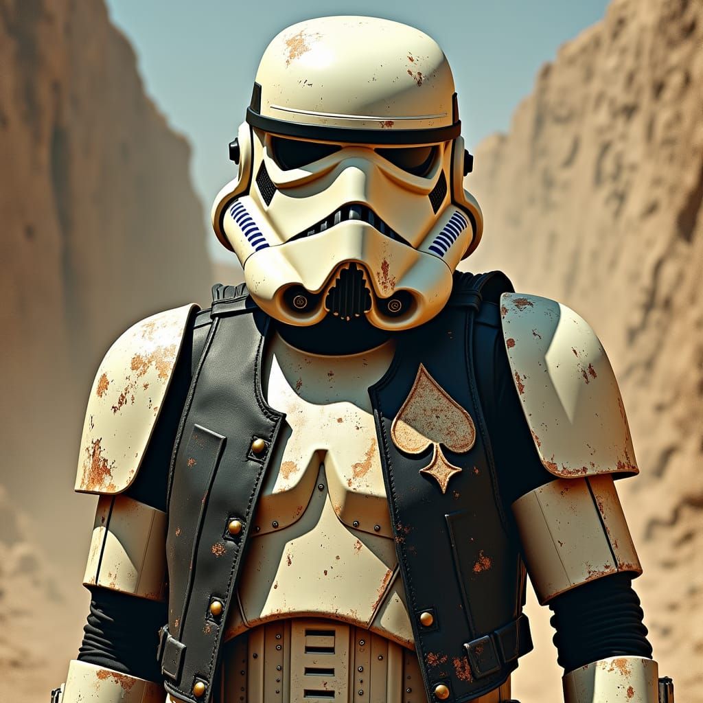 Stormtrooper in Leather Vest: Post-Apocalyptic Aesthetic
