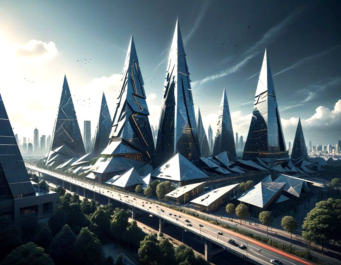 Futuristic Cityscape in 2050