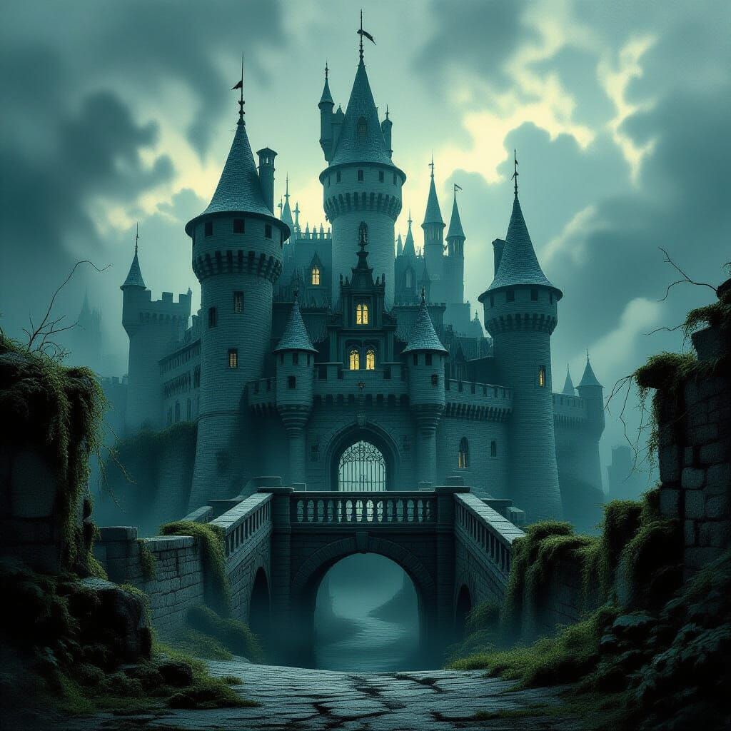 Glistening Castle Emerges from Shady Enclosures