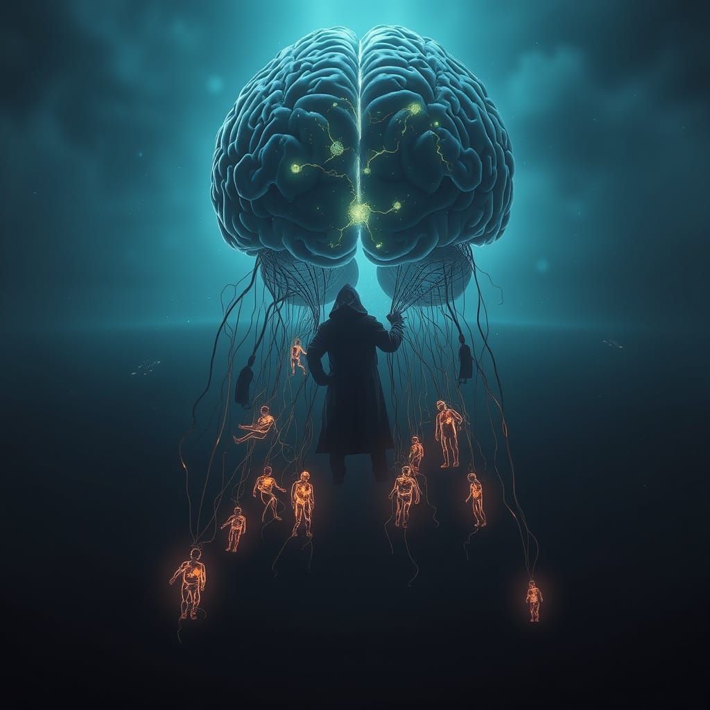 Nightmarish Mind Weaver Shaping a Colossal Brain