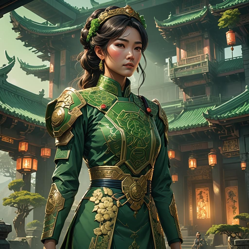 Battletech House Liao Princess in Sci-Fi Anime Style