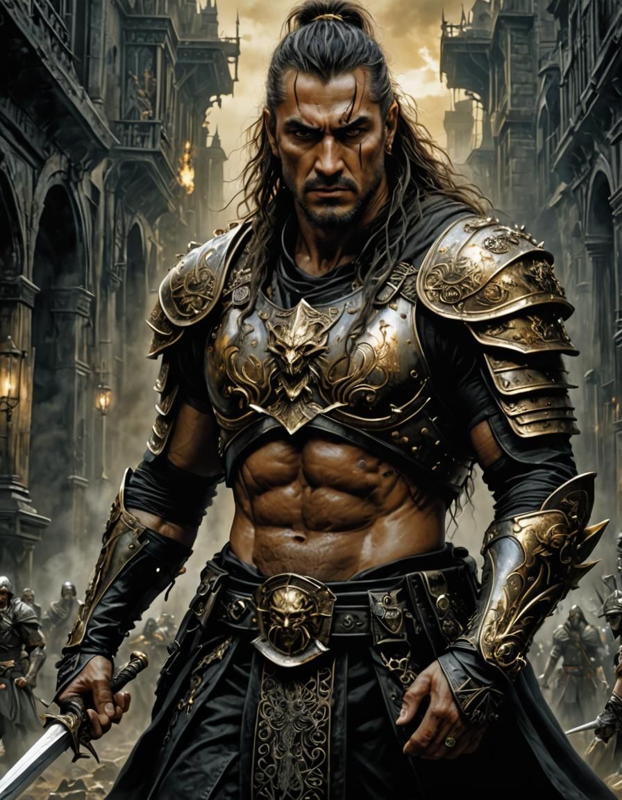 Epic War General in Dragon Armor