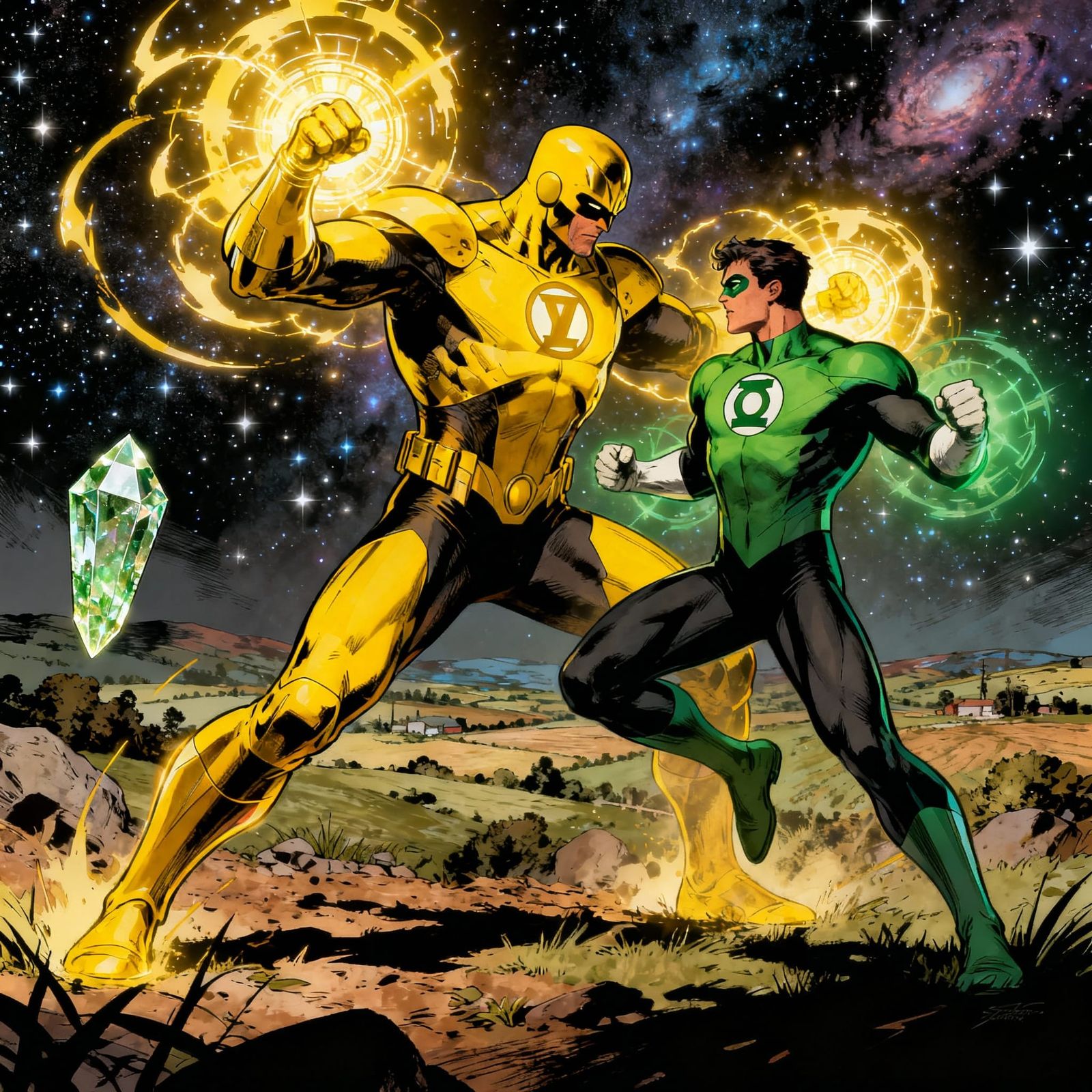 Sinestro Corps Assassin Battles Green Lantern Over M'Kraan C...