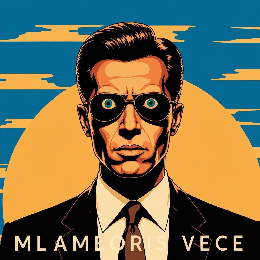 1984 Dystopian Vision in Miami Vice Style