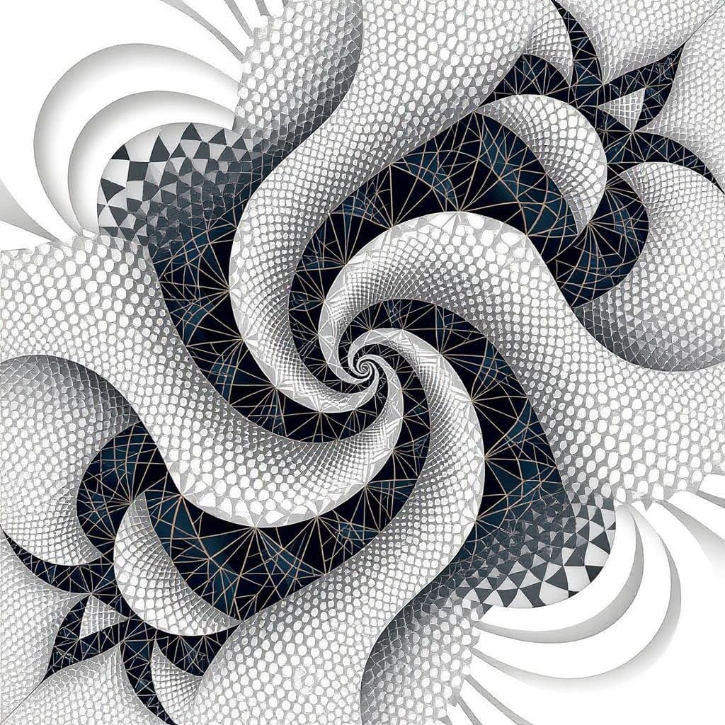 Fractal Waveform in Vibrant 3D Shading