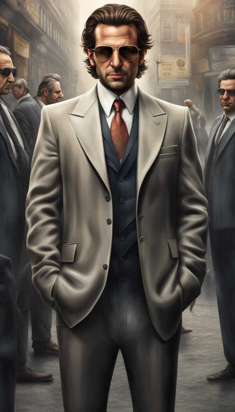 Young Bradley Cooper as Mafia Boss in 4K