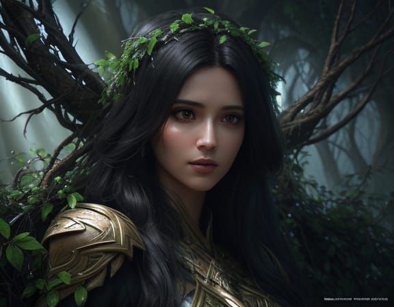 Angel Trapped in Thorny Vines: Divine Light Breaks Through