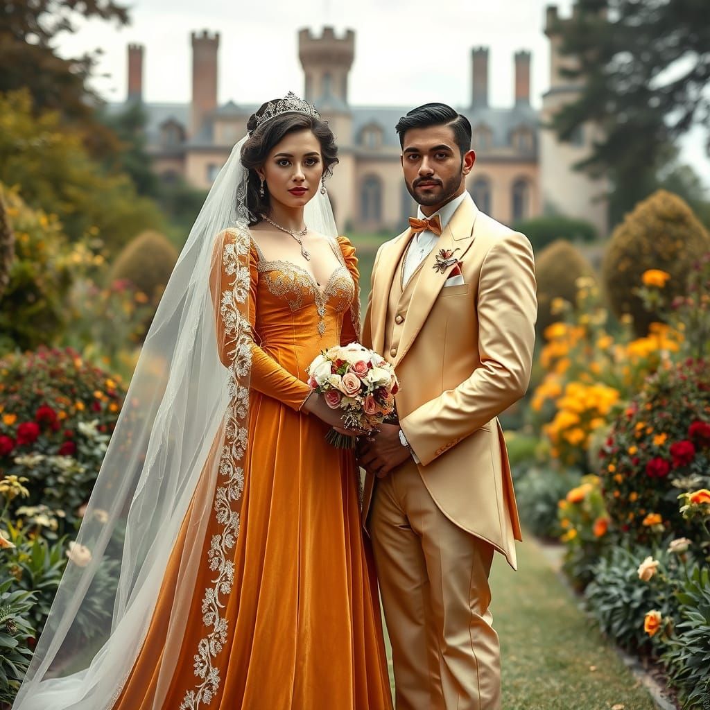 Futuristic Edwardian Wedding in Pre-Raphaelite Style