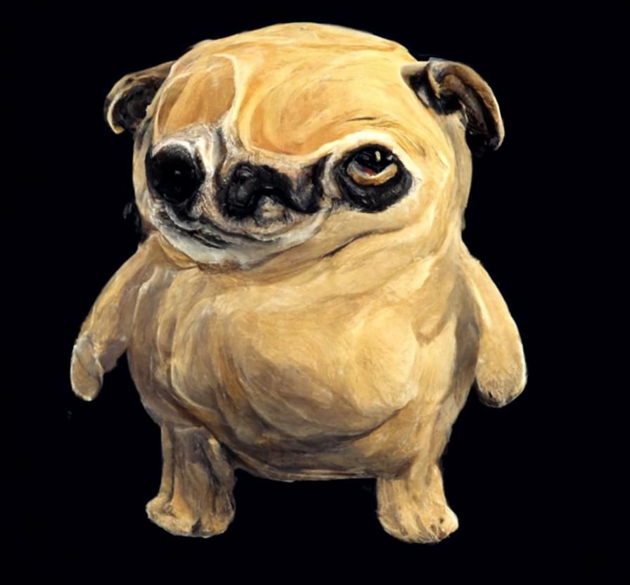 A Cute Pug Generated By AI
