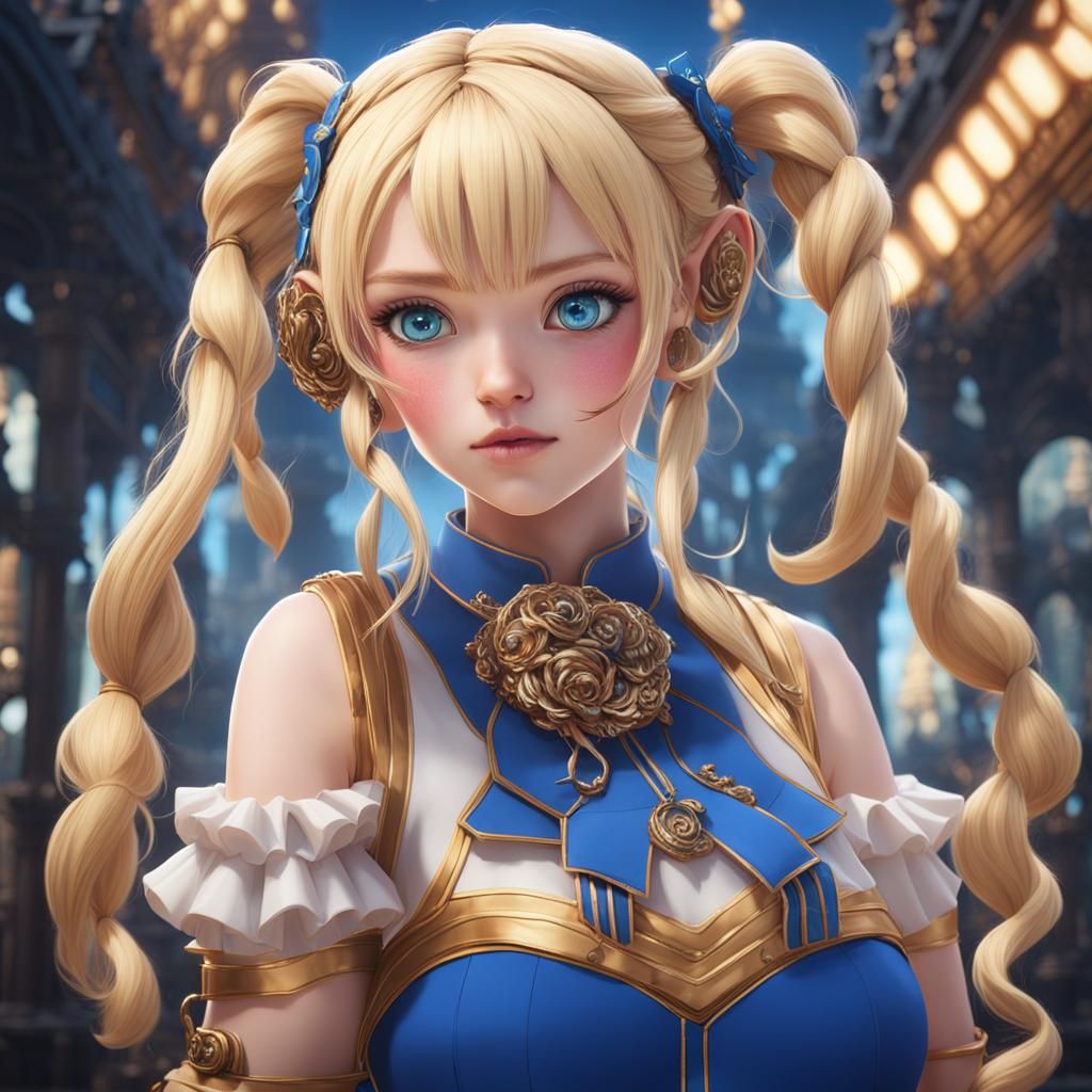 Voluptuous Anime Woman in Detailed Digital Art