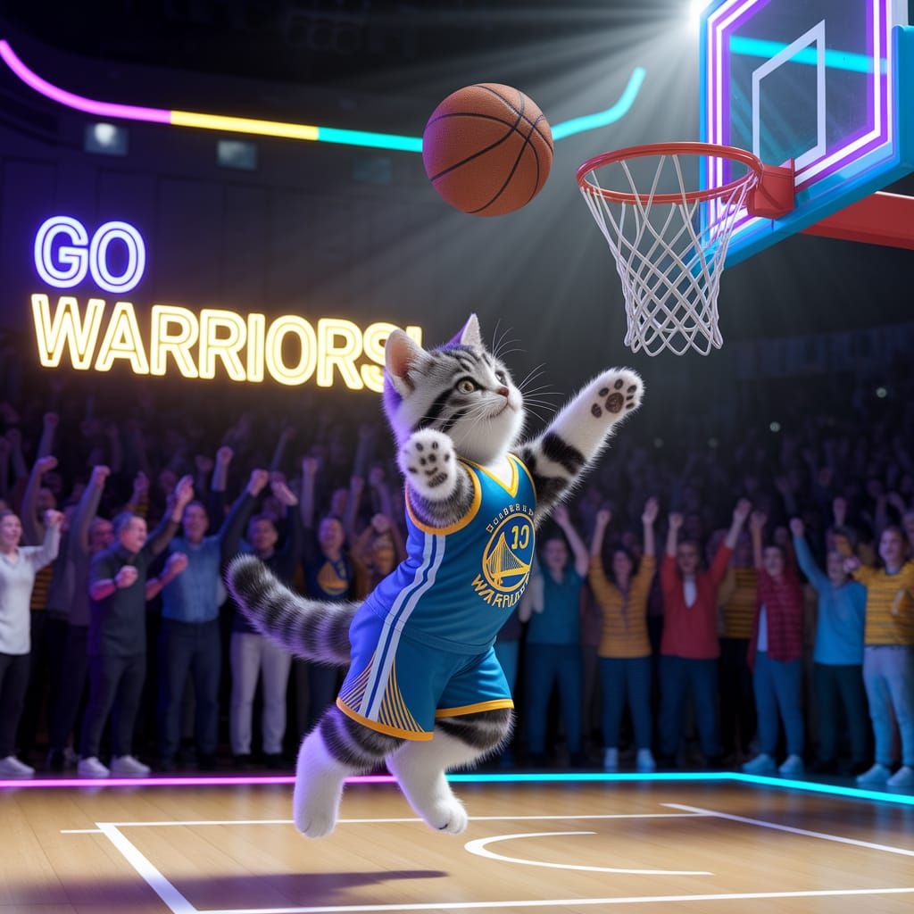 Kitten Leaps to Score in Pixar-Inspired Warriors Scene