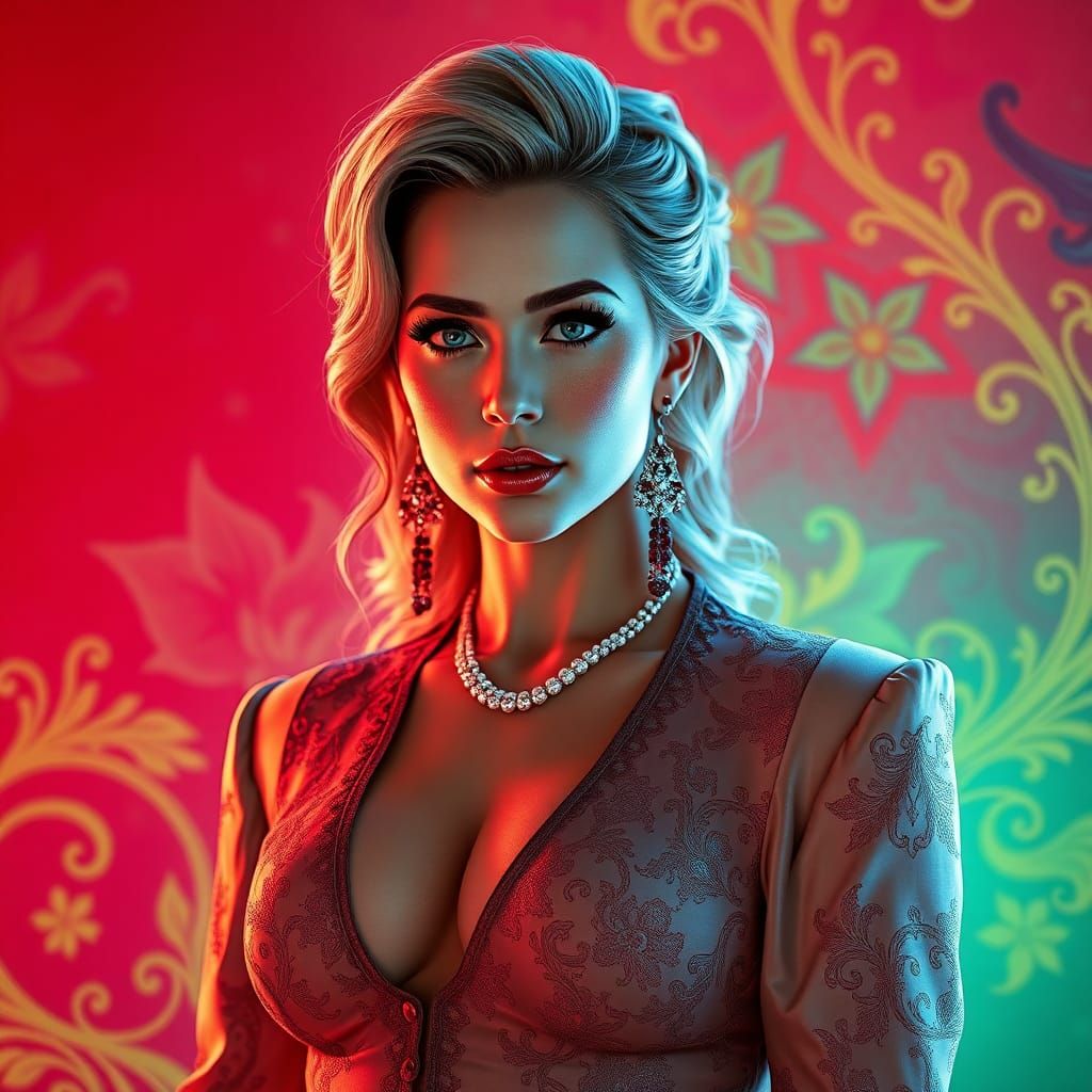 Elegant Portrait of Katie Price in Trending Digital Art