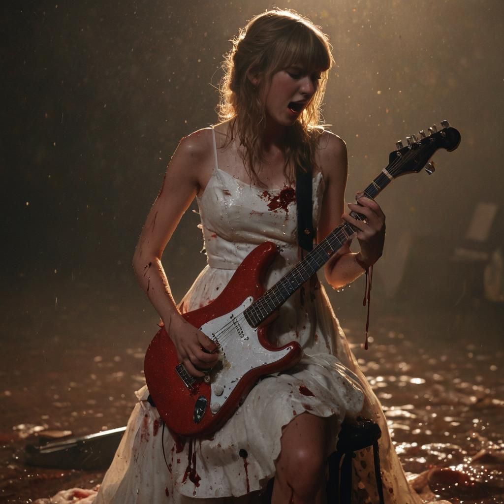 Haunting Taylor Swift Guitar Performance in Dark Cinematic S...