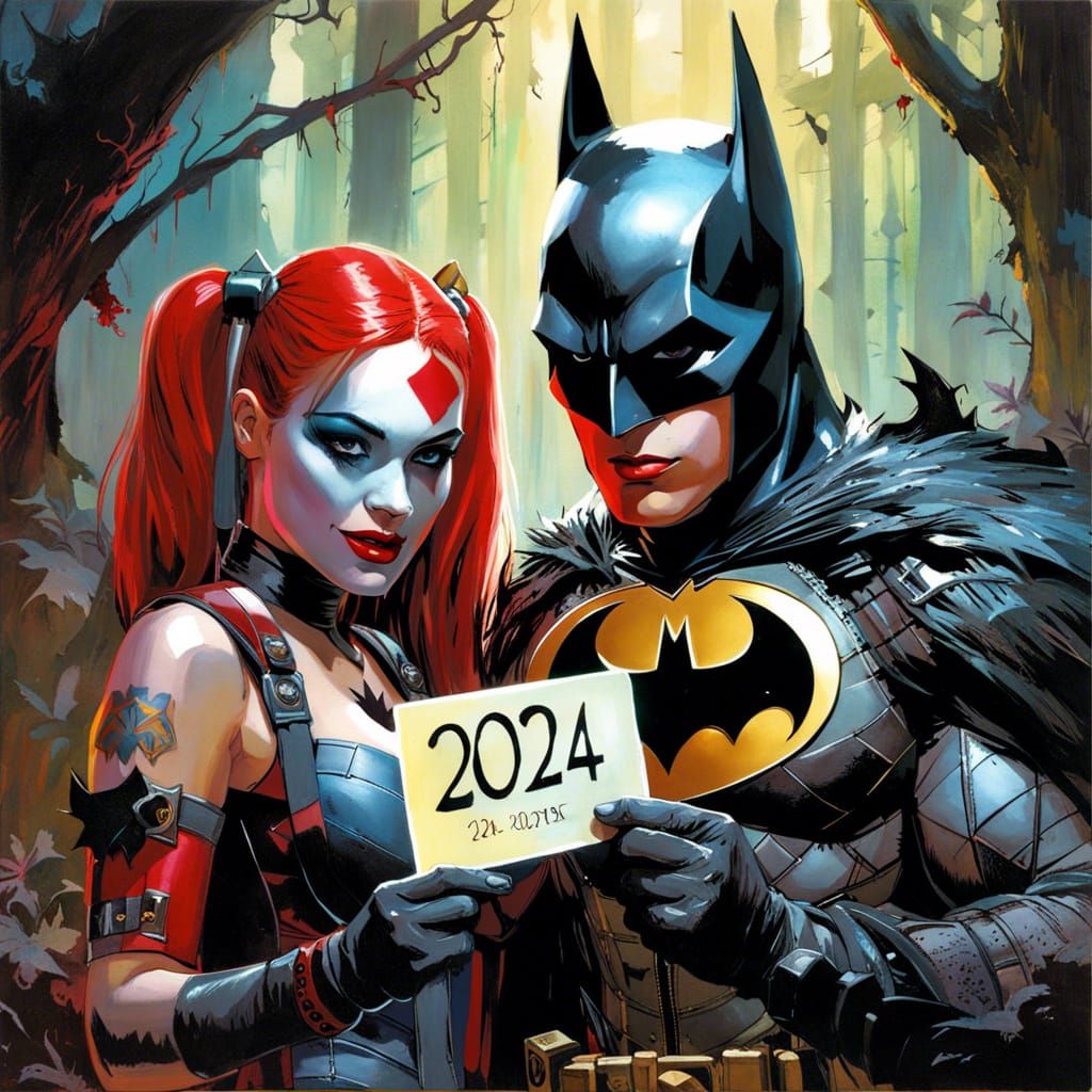 Batman and Harley Quinn Celebrate 2024