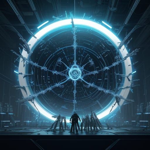 Cyberpunk Core Facility in Unstable Energy Overload