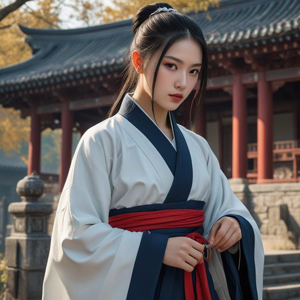 Cyberpunk Hanfu Assassin