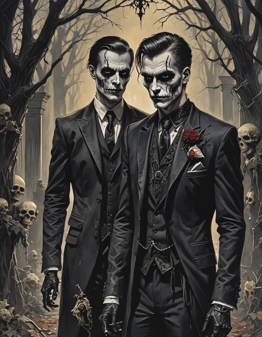 Sinister Dark Gothic Horror Gay Wedding