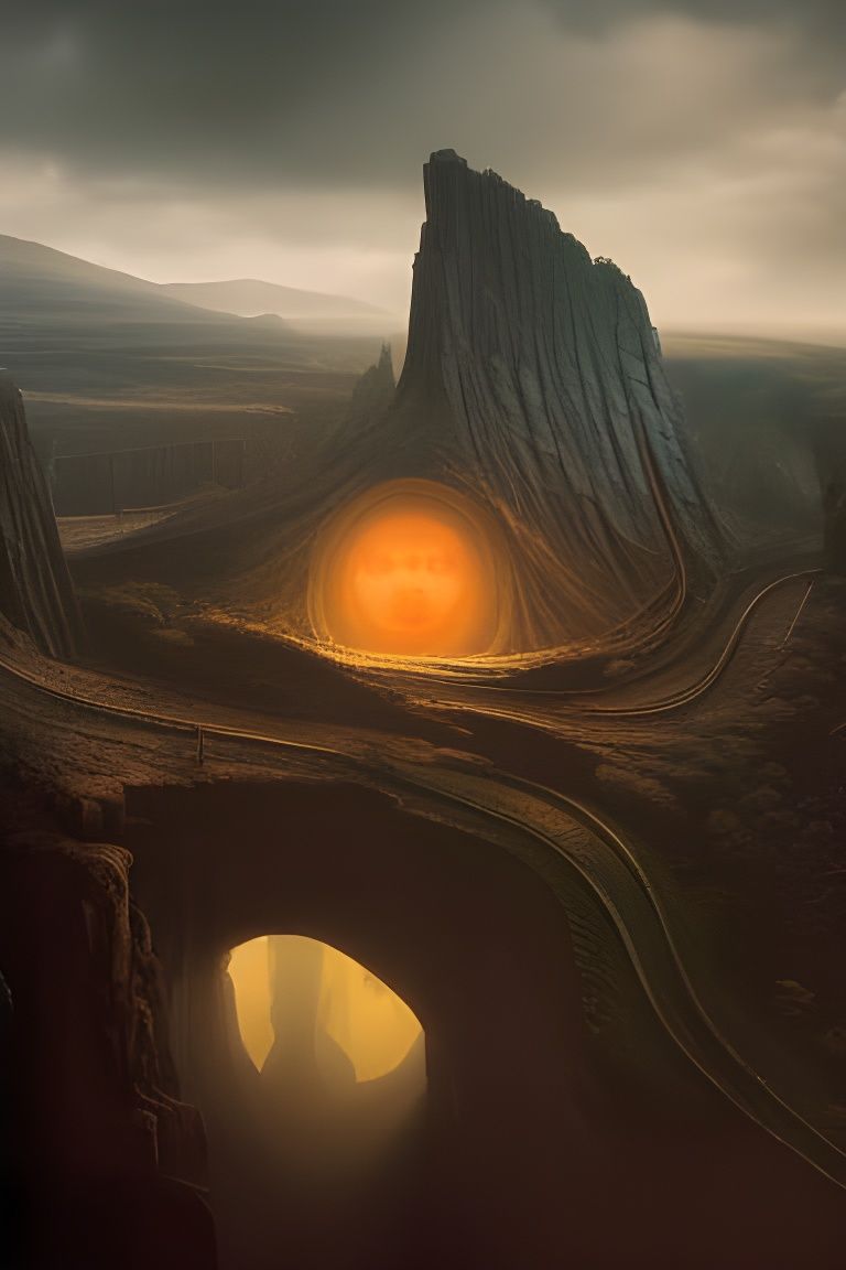 Surreal Fantasy Landscape as Digital Matte Painting
