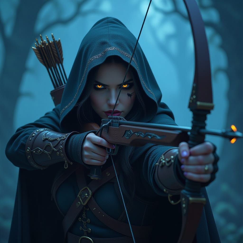 Witch Hunter in Dark Fantasy Style