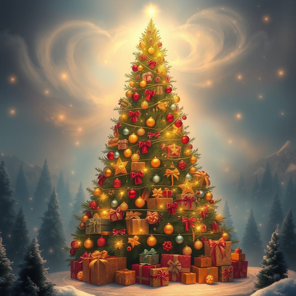 Enchanted Christmas Wonderland in Dreamlike Style