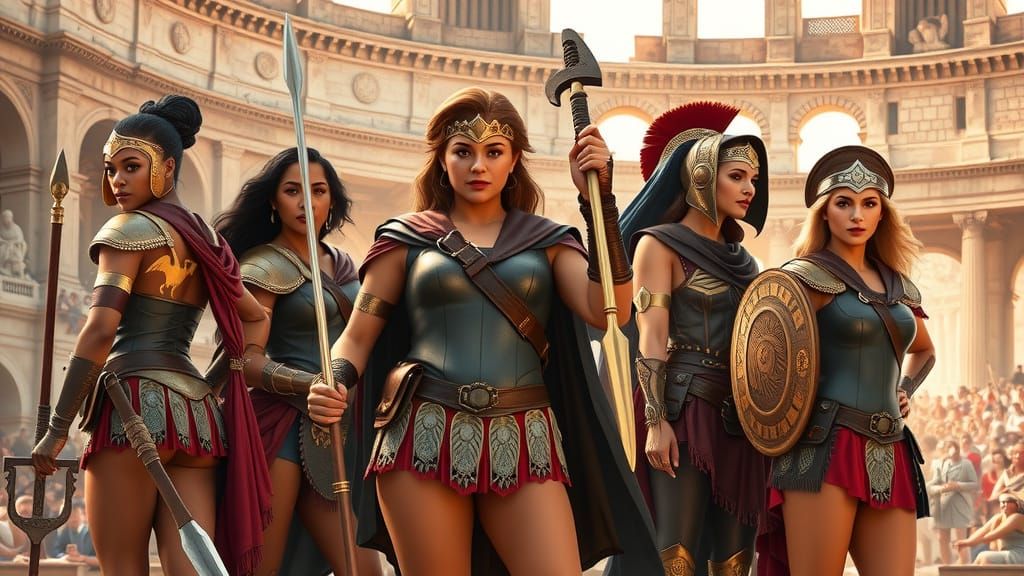Multiracial Superheroines in Ancient Rome, Inspired by Gladi...