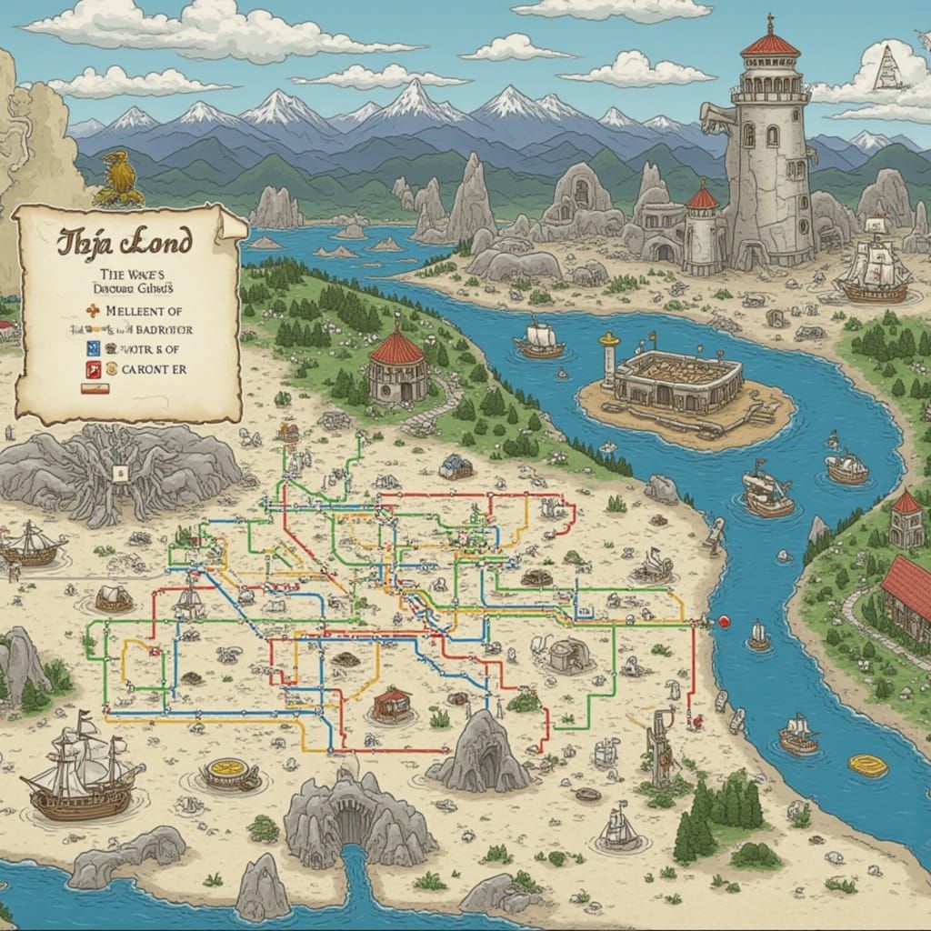 AI Generated Image with LEGO and Yohometro Style Elements