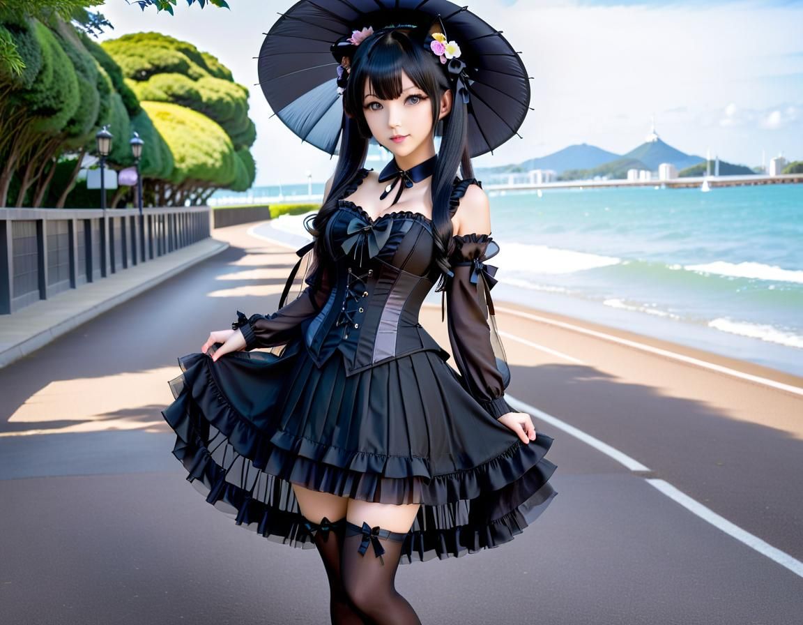 Anime Style Neko Girl in Rio de Janeiro