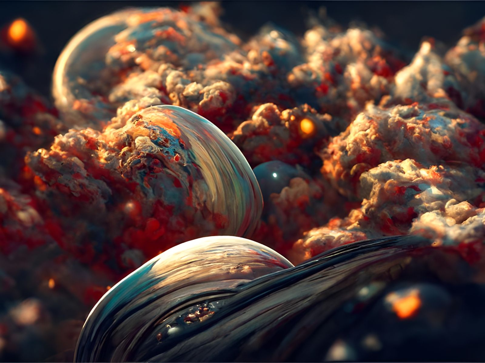 Spectacular Space Nebula and Gas Giants