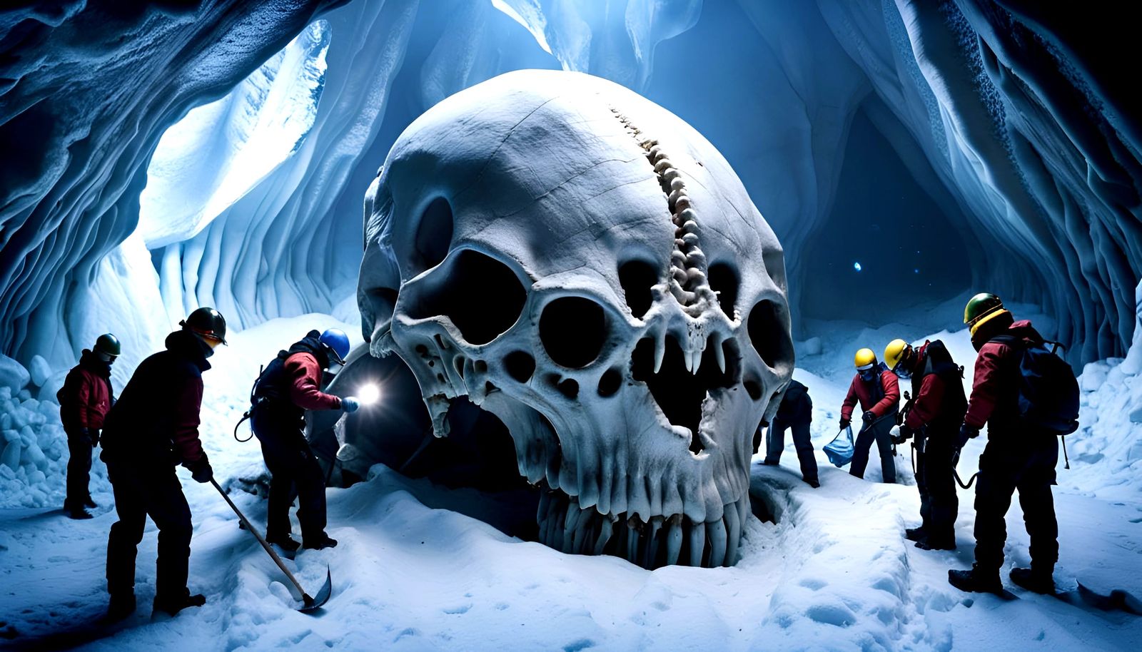 Archaeologists Discover Giant Alien Skull in Antarctica
